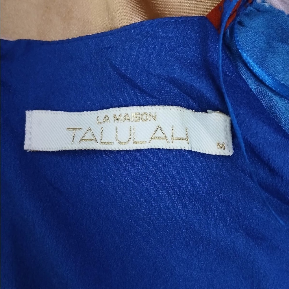 TALULAH Vibrant Blue and Red Floral Mini Dress - Picture 4 of 15
